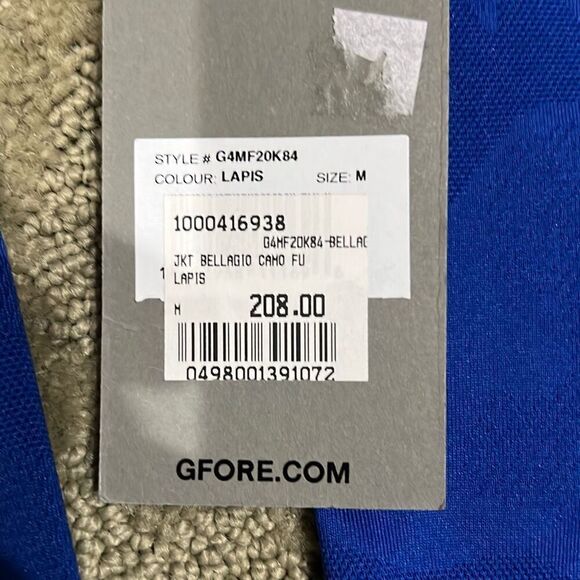 NWT G/Fore Men’s Medium Royal Blue Bellagio Full Zip Jacket - Picture 5 of 9
